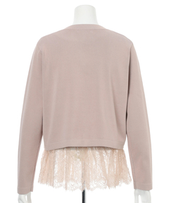 Mystrada(マイストラーダ) |ペプラムレースニットアンサンブル