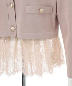 Mystrada(マイストラーダ) |ペプラムレースニットアンサンブル
