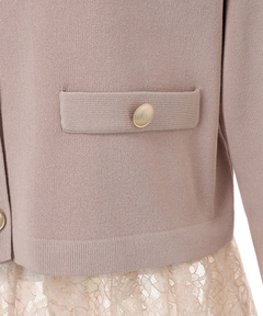 Mystrada(マイストラーダ) |ペプラムレースニットアンサンブル