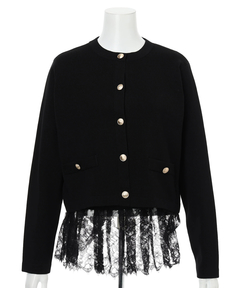 Mystrada(マイストラーダ) |ペプラムレースニットアンサンブル