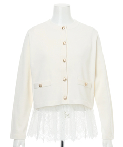 Mystrada(マイストラーダ) |ペプラムレースニットアンサンブル