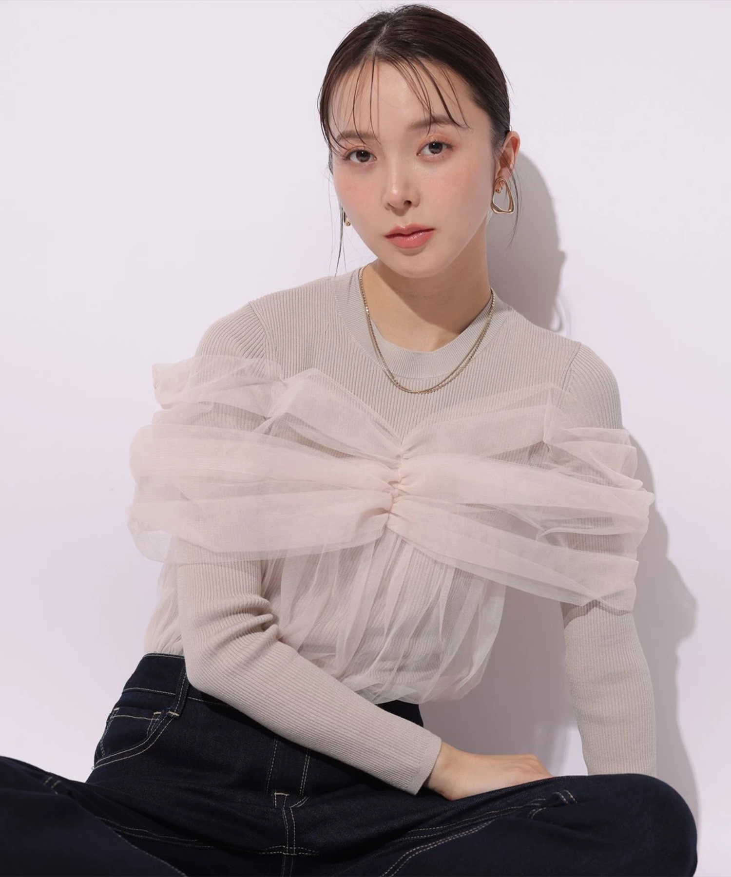 チュールペプラムドッキングニット | ニット | Mystrada（マイ