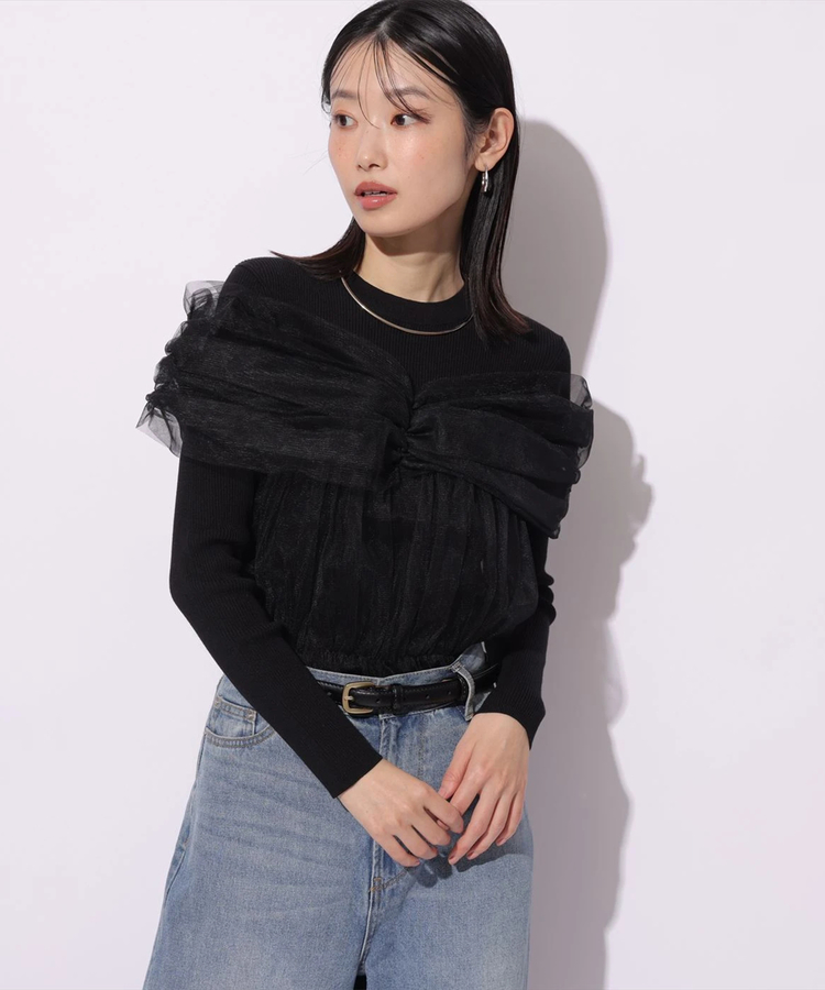 チュールペプラムドッキングニット | ニット | Mystrada（マイ