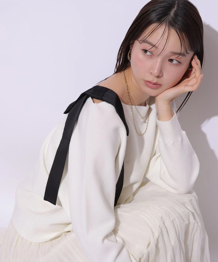 肩リボンニット | ニット | Mystrada（マイストラーダ） │【公式通販