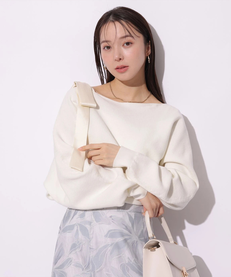 【れみぱん】新品未使用 肩リボンニット マイストラーダ 肩リボンニット | ニット | Mystrada（マイストラーダ） │【公式通販