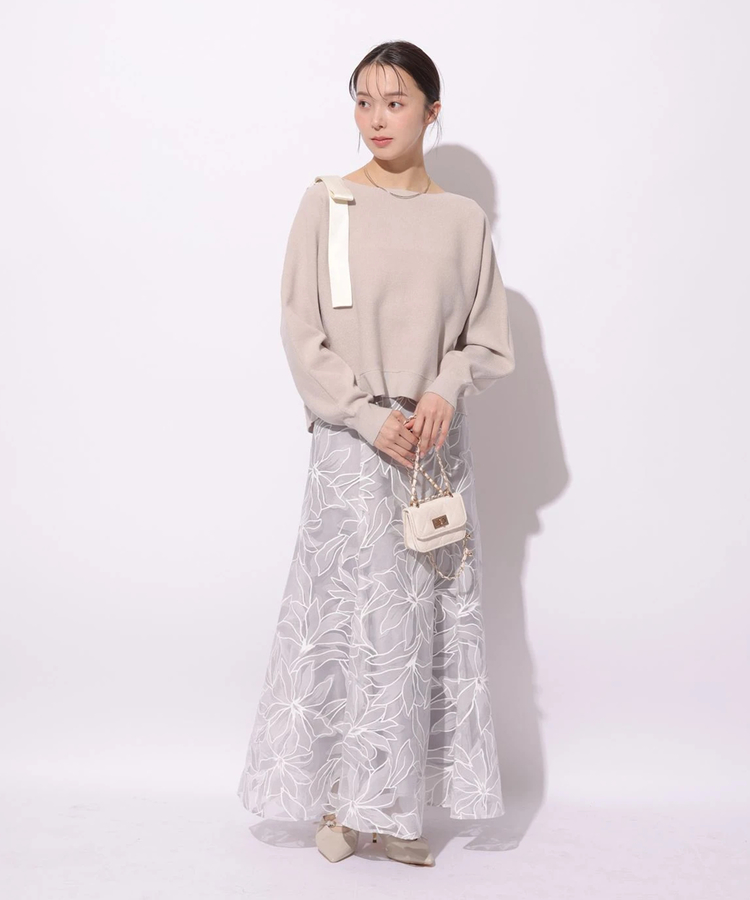 【れみぱん】新品未使用 肩リボンニット マイストラーダ れみぱん】新品未使用 肩リボンニット マイストラーダ Mystrada（マイ