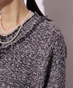 Mystrada(マイストラーダ) |フリンジニットジャケット