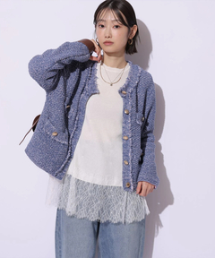 Mystrada(マイストラーダ) |フリンジニットジャケット