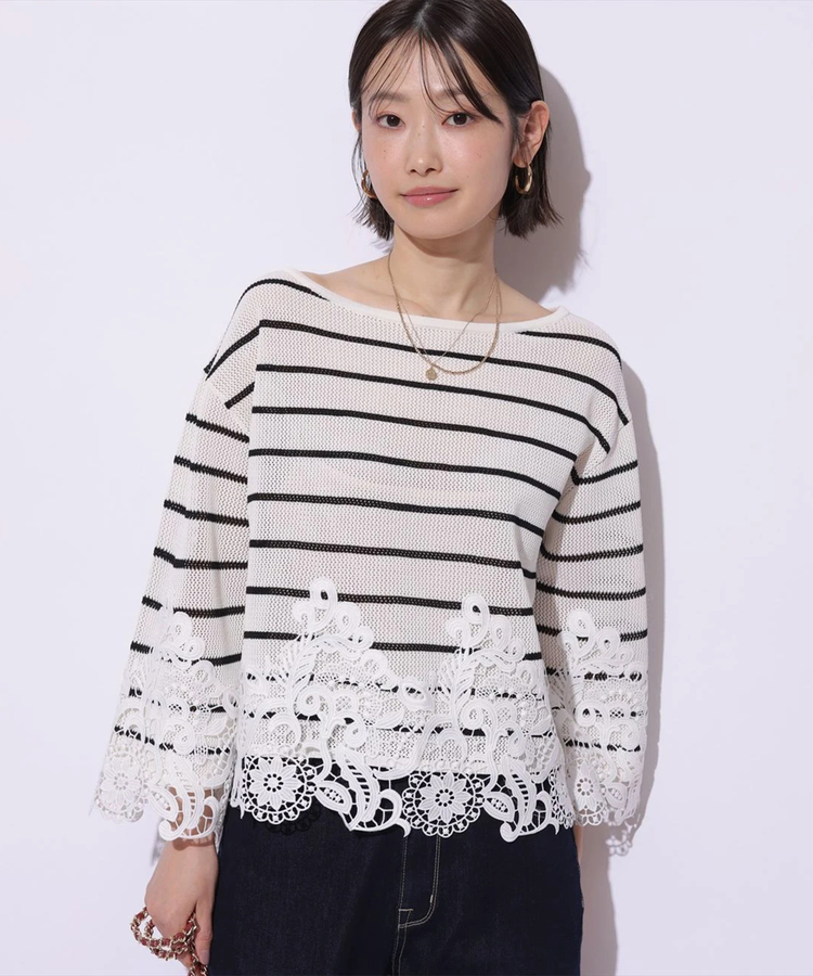 店舗限定》裾レースプルオーバー | ニット | Mystrada（マイストラーダ