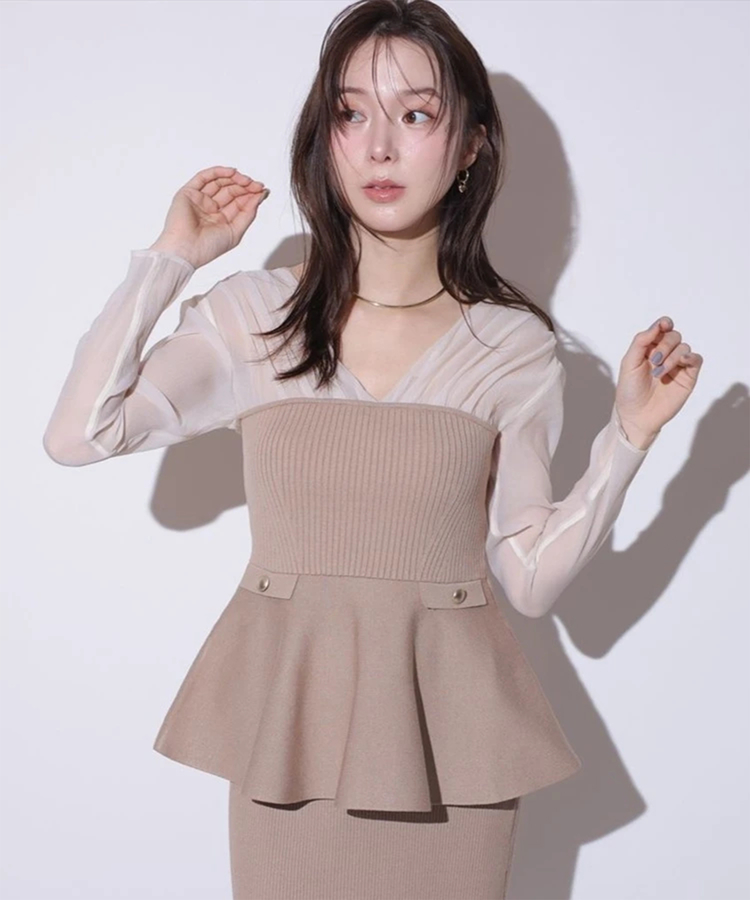 ペプラムドッキングニット | ニット | Mystrada（マイストラーダ