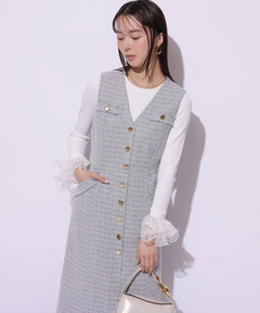 店舗限定》レース切替ラガーニットワンピース | ワンピース | Arpege