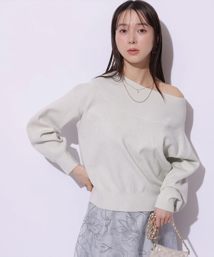 Mystrada(マイストラーダ) |ゆるラメオフショルニット