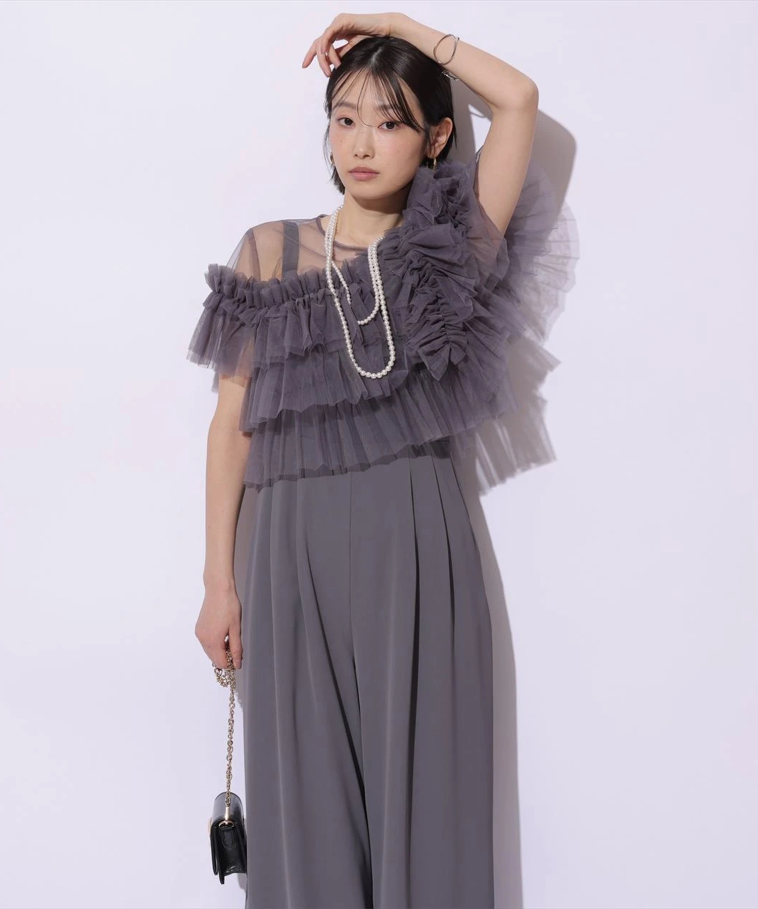 チュールアシメサロペット | ドレス | Mystrada（マイストラーダ