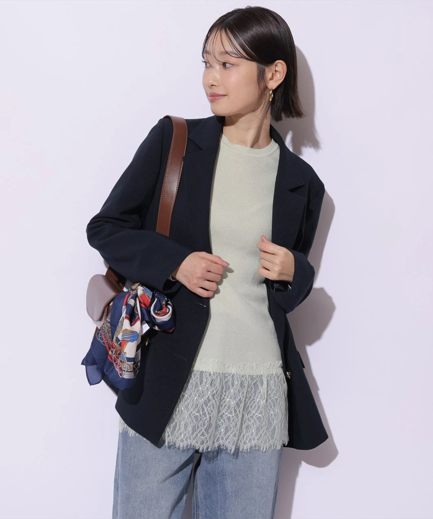 レースドッキングニット | ニット | Mystrada（マイストラーダ