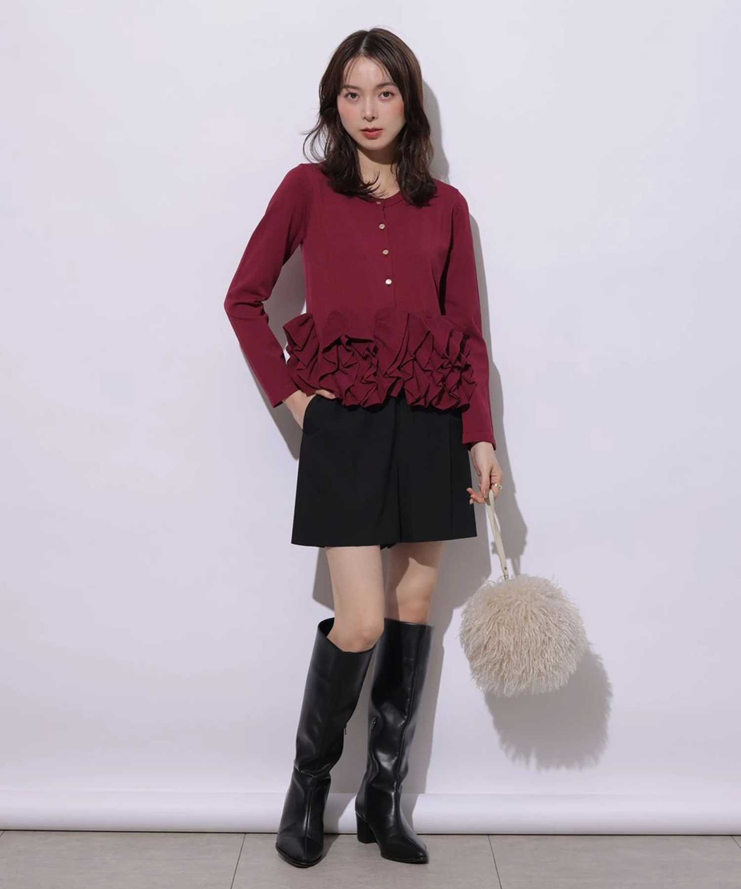 美品 マイストラーダ ボアショートコート Arpege story 薄ベージュ ベーシックショートパンツ | パンツ | Mystrada（マイストラーダ