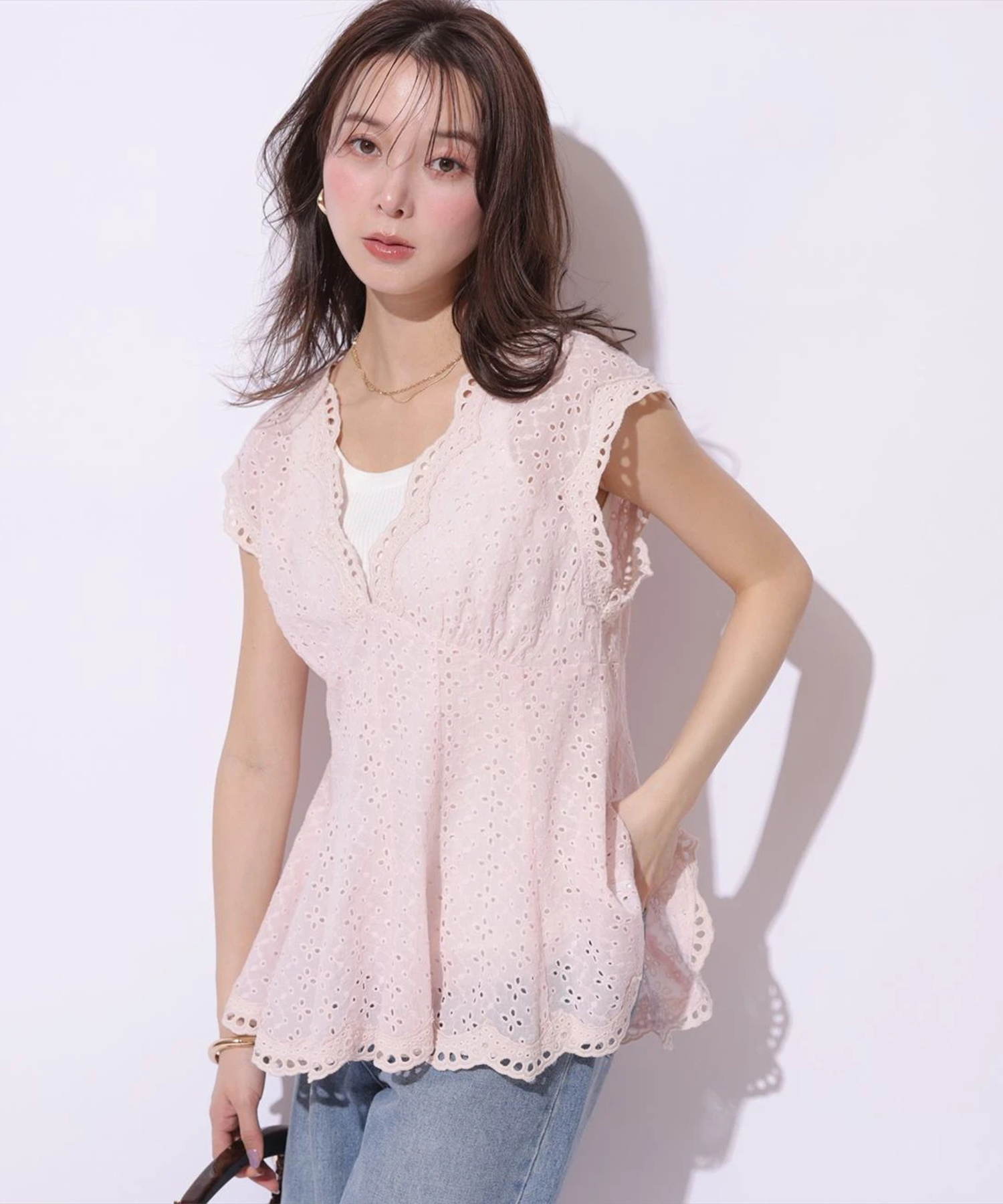 カットワークペプラムブラウス | シャツ・ブラウス | Mystrada（マイ