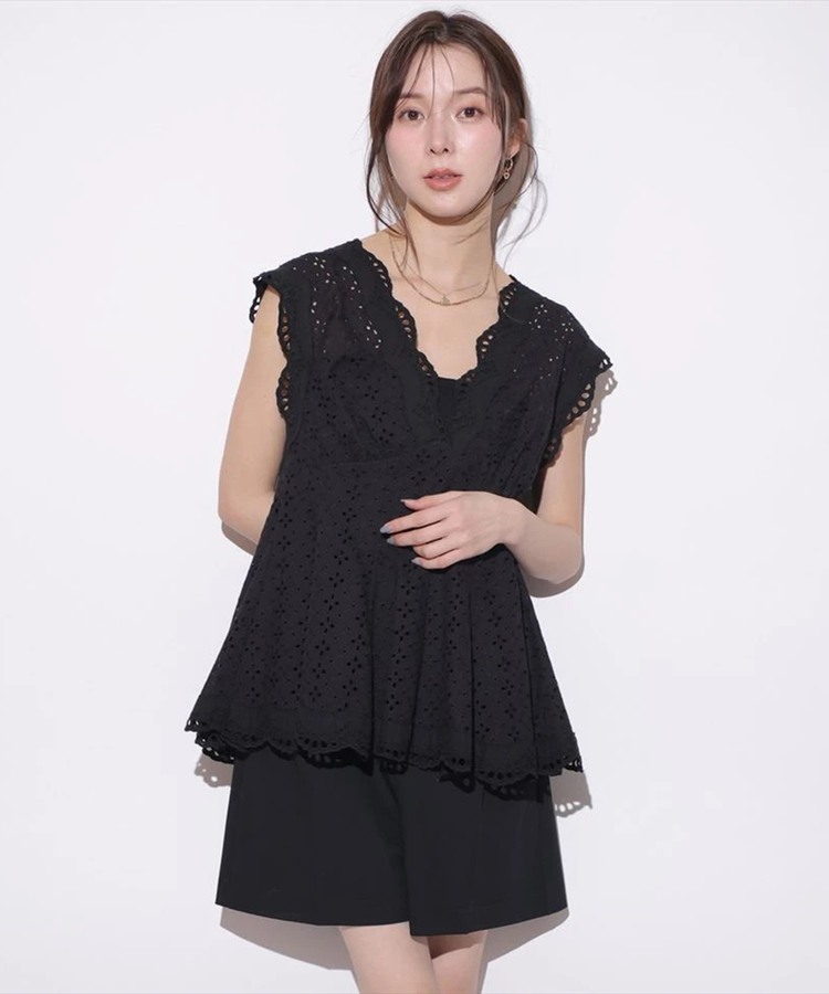 カットワークペプラムブラウス | シャツ・ブラウス | Mystrada（マイ