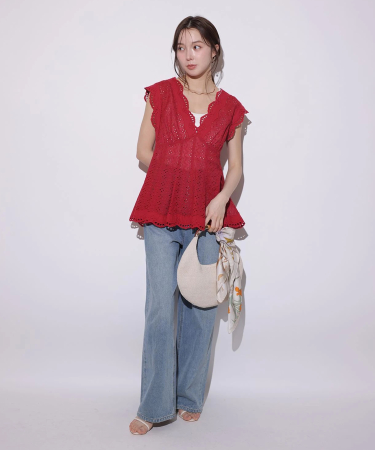 カットワークペプラムブラウス | シャツ・ブラウス | Mystrada（マイ