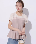 パールペプラムドッキングカットソー | Tシャツ・カットソー