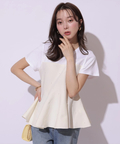 パールペプラムドッキングカットソー | Tシャツ・カットソー