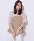 WEB LIMITED］5分袖ペプラムドッキングニット | ニット | Mystrada