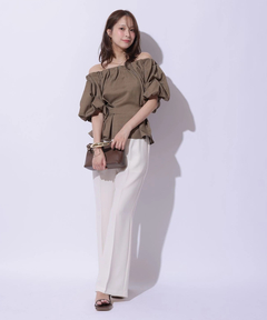 Mystrada(マイストラーダ) |オフショルタックギャザーブラウス