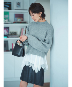 Arpege story(アルページュストーリー) |フェイクレザーハーフパンツ