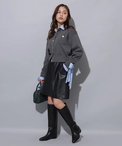 Arpege story(アルページュストーリー) |フェイクレザーハーフパンツ