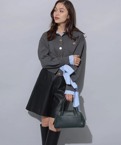 Arpege story(アルページュストーリー) |フェイクレザーハーフパンツ