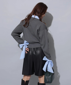 Arpege story(アルページュストーリー) |フェイクレザーハーフパンツ