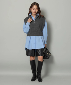 Arpege story(アルページュストーリー) |フェイクレザーハーフパンツ