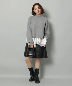 Arpege story(アルページュストーリー) |フェイクレザーハーフパンツ