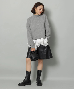 Arpege story(アルページュストーリー) |フェイクレザーハーフパンツ