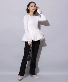 Arpege story(アルページュストーリー) |セミフレアデニムパンツ