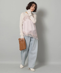 Arpege story(アルページュストーリー) |カーブデニムパンツ