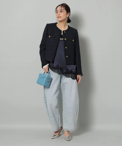 Arpege story(アルページュストーリー) |カーブデニムパンツ