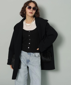 Arpege story(アルページュストーリー) |ファー付きフードリバーコート