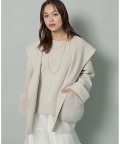 Arpege story(アルページュストーリー) |ファー付きフードリバーコート