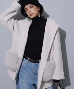 Arpege story(アルページュストーリー) |ファー付きフードリバーコート