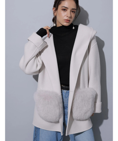 Arpege story(アルページュストーリー) |ファー付きフードリバーコート