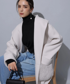 Arpege story(アルページュストーリー) |ファー付きフードリバーコート