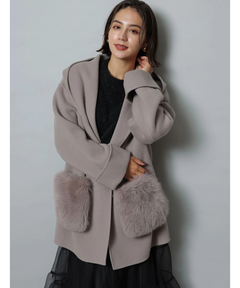 Arpege story(アルページュストーリー) |ファー付きフードリバーコート