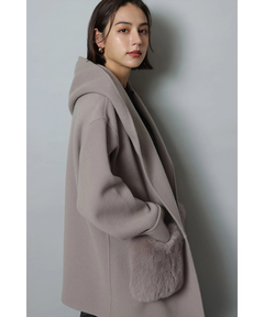 Arpege story(アルページュストーリー) |ファー付きフードリバーコート