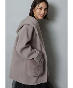 Arpege story(アルページュストーリー) |ファー付きフードリバーコート