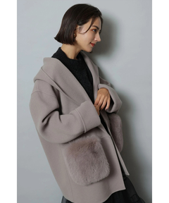 Arpege story(アルページュストーリー) |ファー付きフードリバーコート