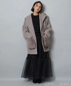 Arpege story(アルページュストーリー) |ファー付きフードリバーコート