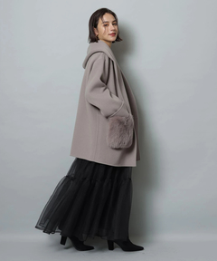 Arpege story(アルページュストーリー) |ファー付きフードリバーコート