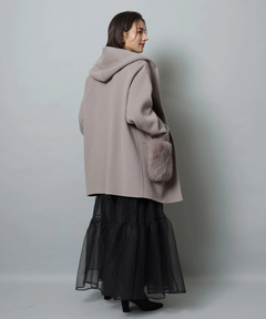 Arpege story(アルページュストーリー) |ファー付きフードリバーコート