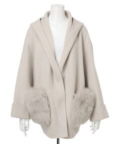 Arpege story(アルページュストーリー) |ファー付きフードリバーコート