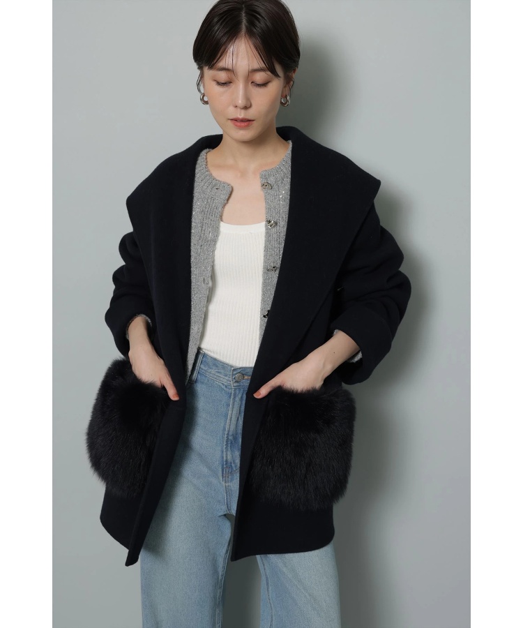 ルミネ横浜店限定》ファー付きフードリバーコート | コート | Arpege  